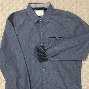 Blue Casual Button Down Shirt